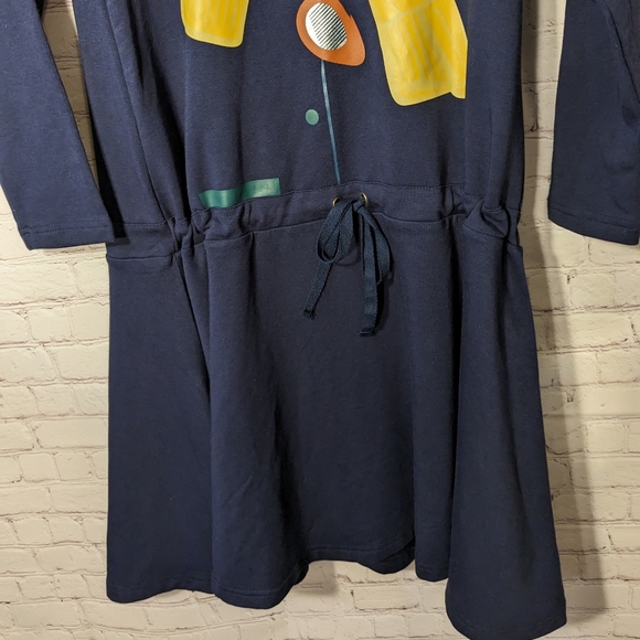 NWT TEELANYC "Sweater" Skater Drawstring Bamboo Cotton Dress Size 11/14 - Picture 5 of 12